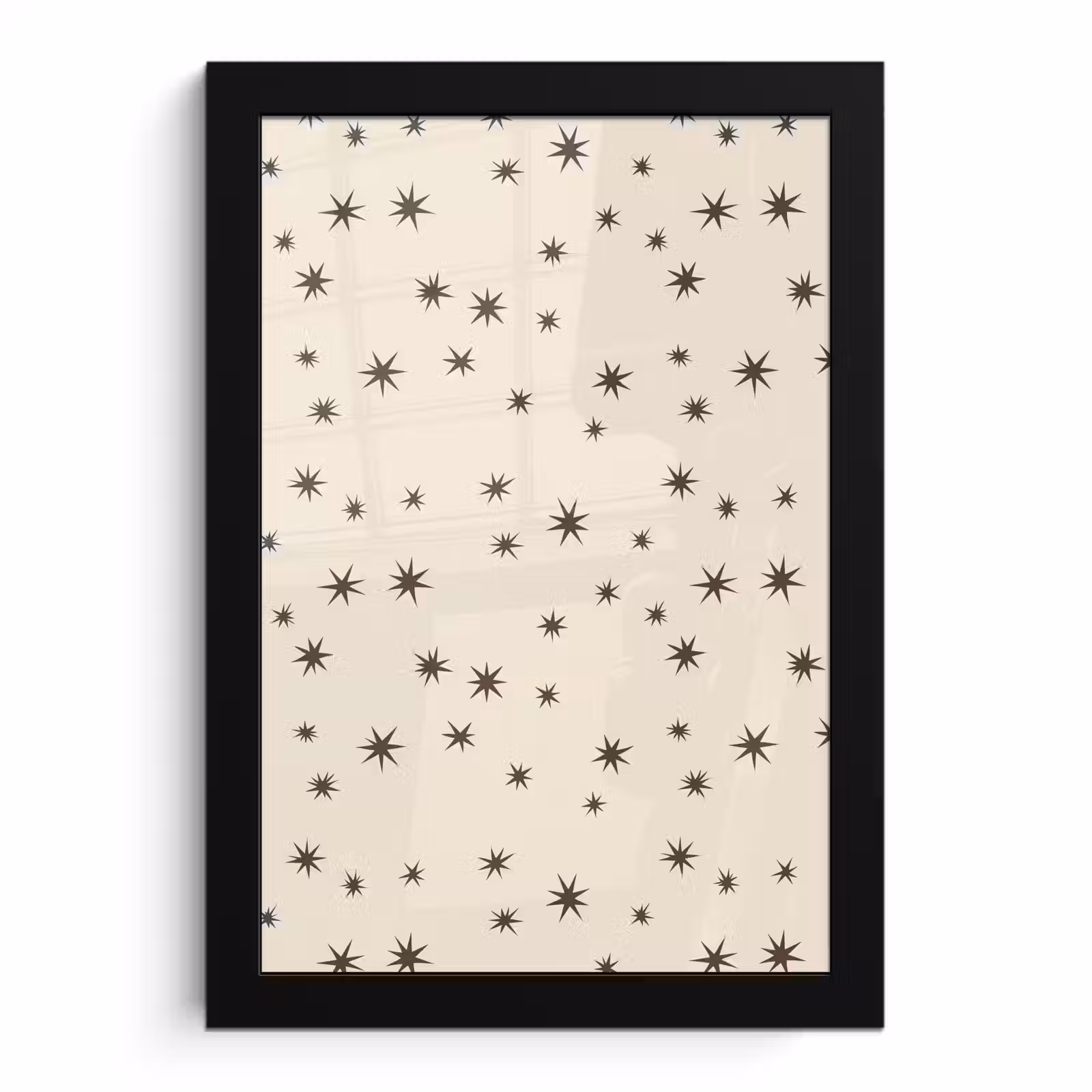 Poster met lijst - Kerst - Ster - Bruin — 1