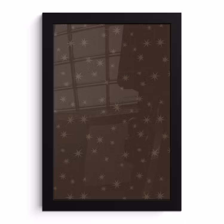 Poster met lijst - Bruin - Sterren - Kerst — 1