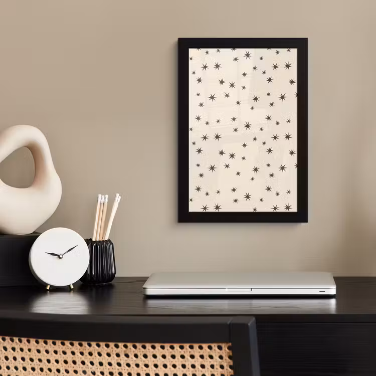 Poster met lijst - Kerst - Ster - Bruin — 3