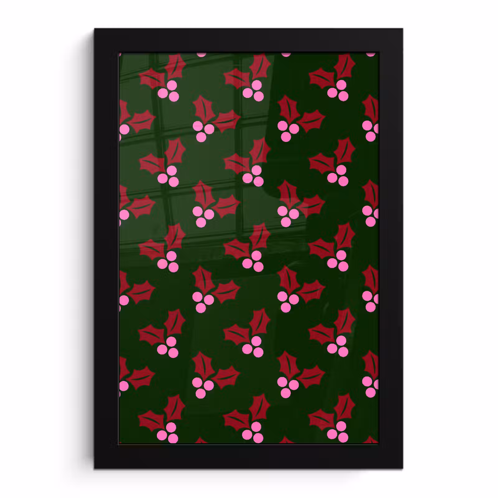 Poster met lijst - Neon - Hulst - Kerst — 1