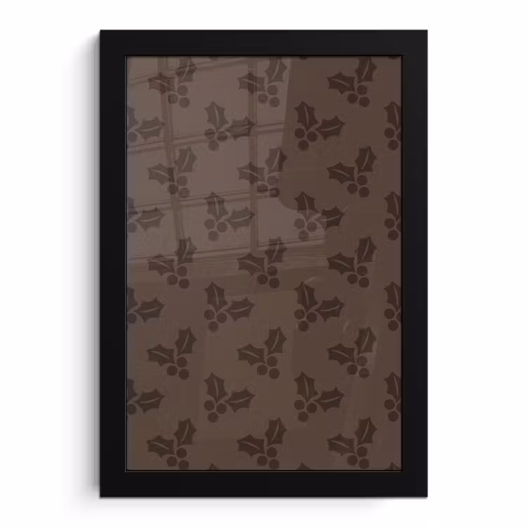 Poster met lijst - Hulst - Kerst - Bruin — 1