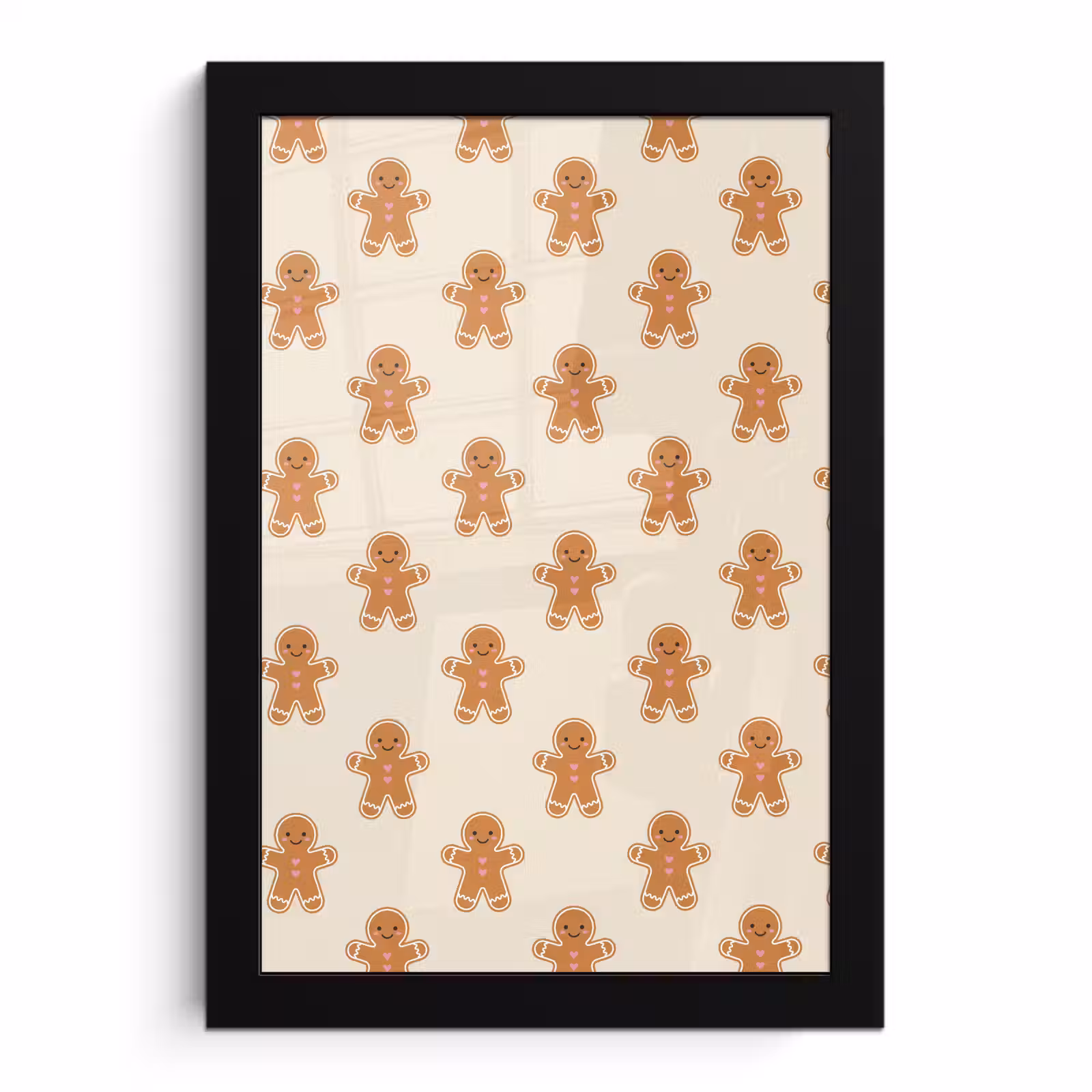 Poster met lijst - Peperkoek - Kerst - Crème — 1