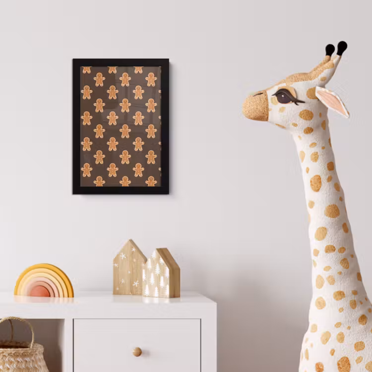 Poster met lijst - Peperkoek - Kerst - Bruin — 5