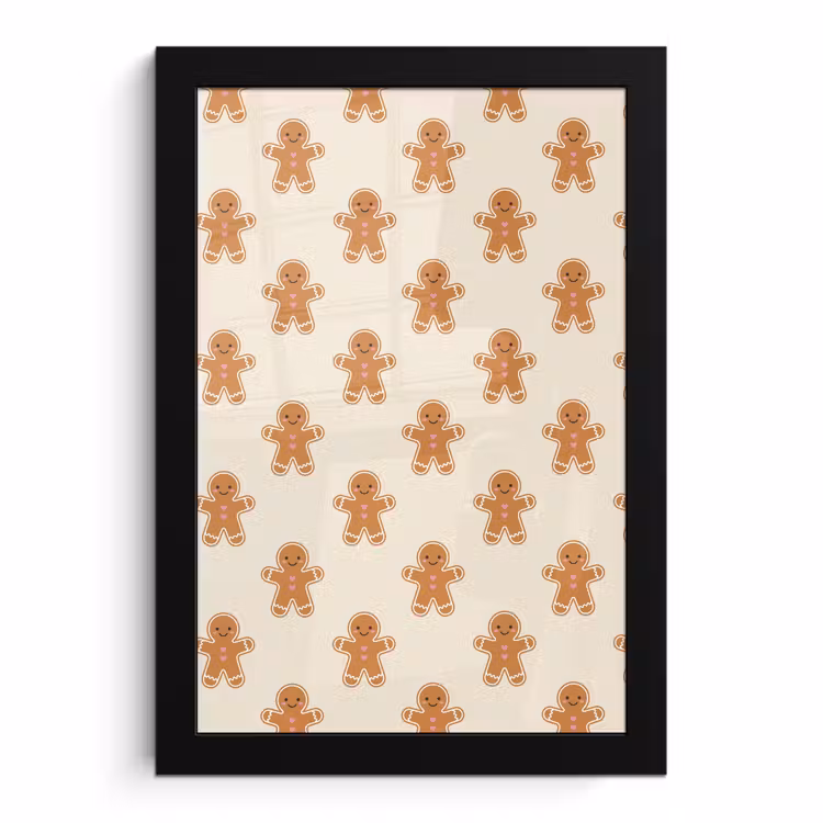 Poster met lijst - Peperkoek - Kerst - Crème — 1