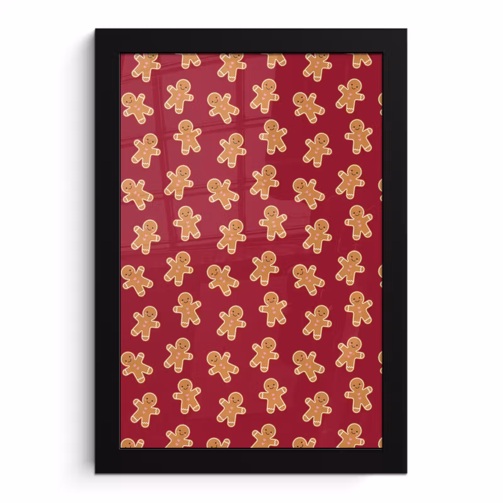 Poster met lijst - Peperkoek - Rood - Bruin - Kerst — 1