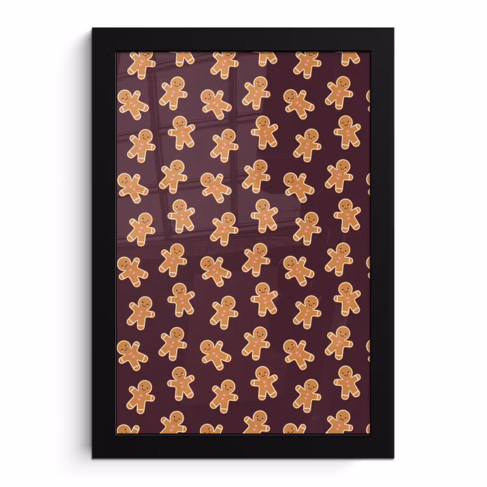 Poster met lijst - Burgudy - Peperkoek - Kerst — 1