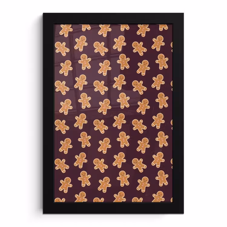Poster met lijst - Burgudy - Peperkoek - Kerst — 1