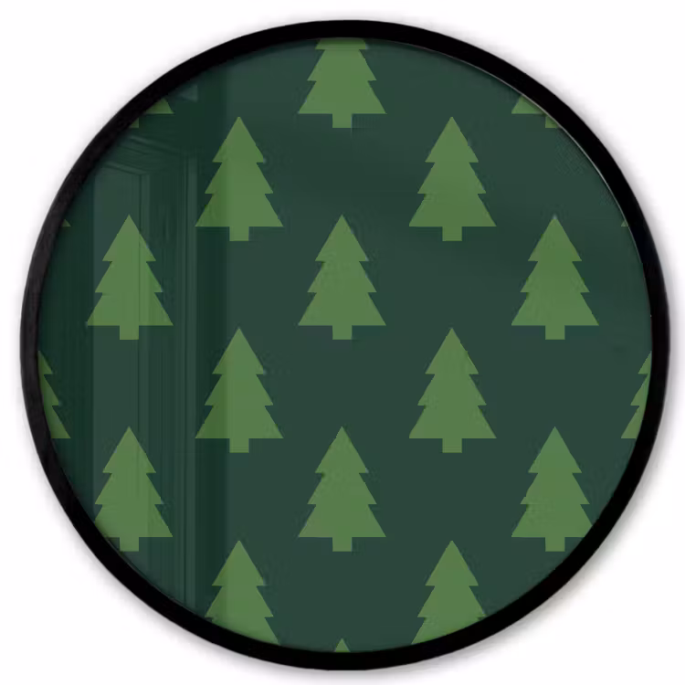 Ronde fotolijst - Kerstboom - Groen - Kerst — 1