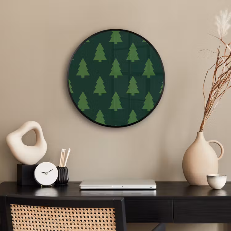Ronde fotolijst - Kerstboom - Groen - Kerst — 3
