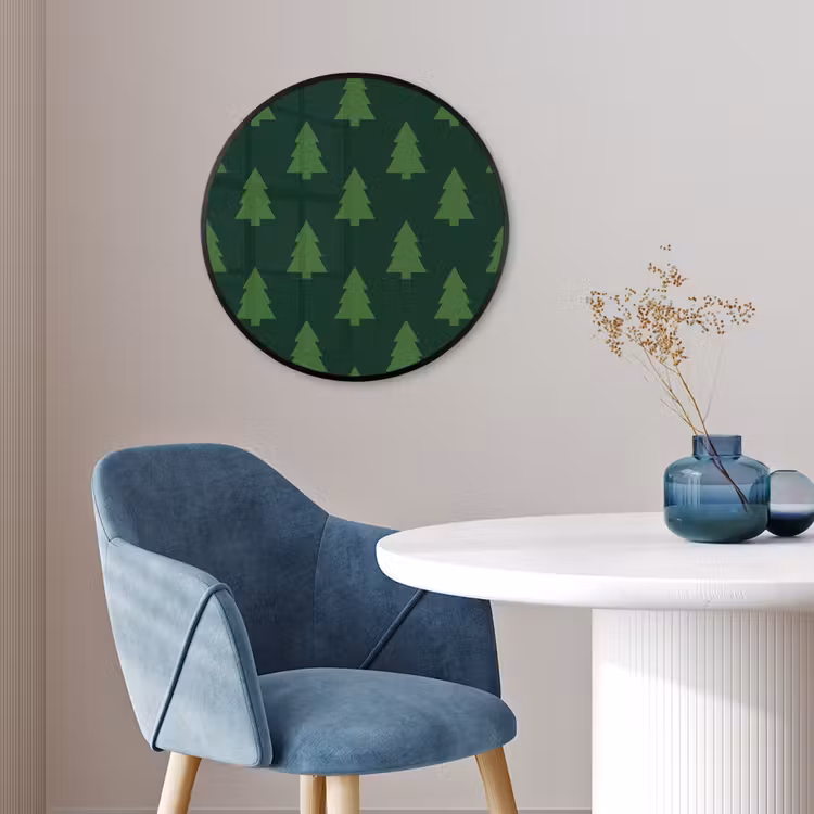 Ronde fotolijst - Kerstboom - Groen - Kerst — 4