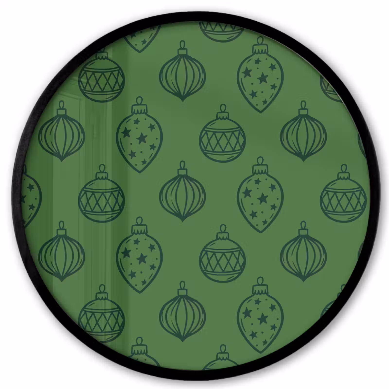 Ronde fotolijst - Kerstbal - Kerst - Groen — 1