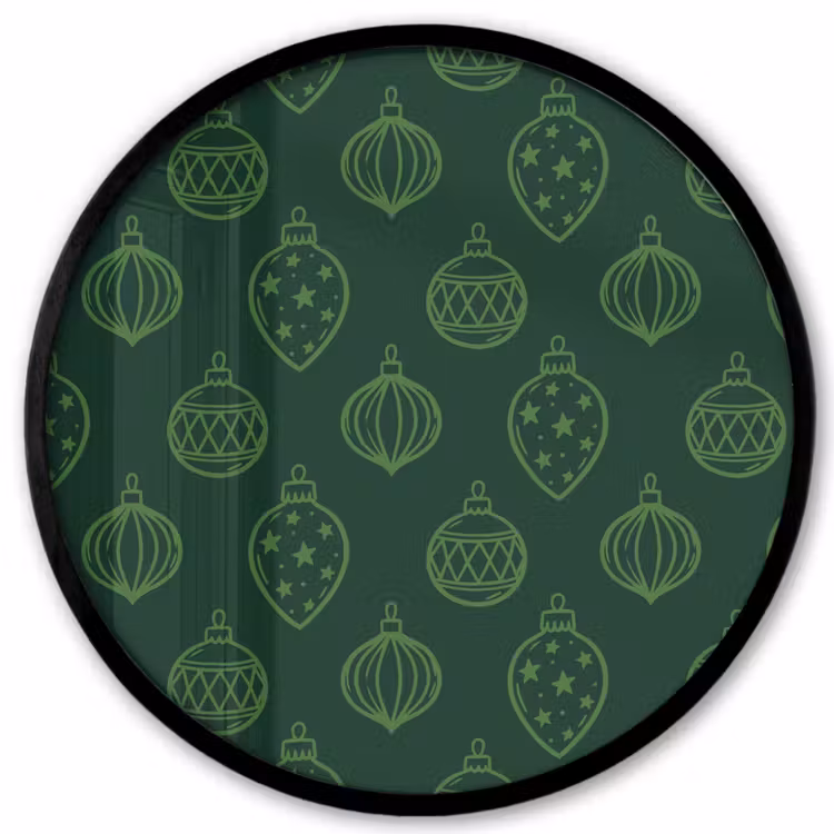 Ronde fotolijst - Kerstbal - Groen - Kerst — 1