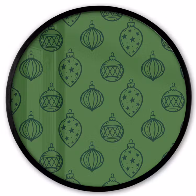 Ronde fotolijst - Kerstbal - Kerst - Groen — 1