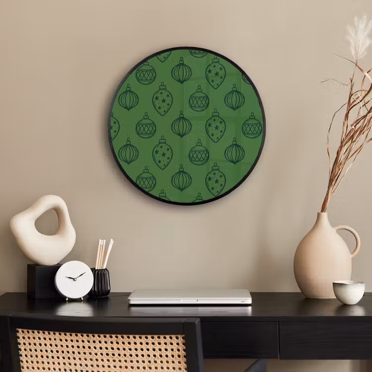 Ronde fotolijst - Kerstbal - Kerst - Groen — 3