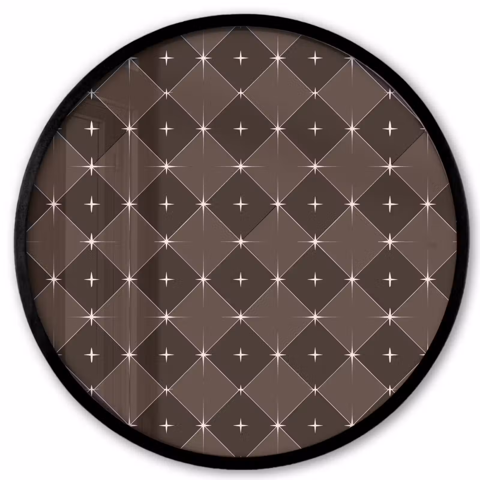 Ronde fotolijst - Ster - Bruin - Taupe - Kerst — 1