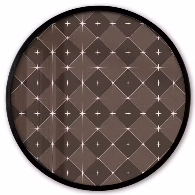 Ronde fotolijst - Ster - Bruin - Taupe - Kerst — 1