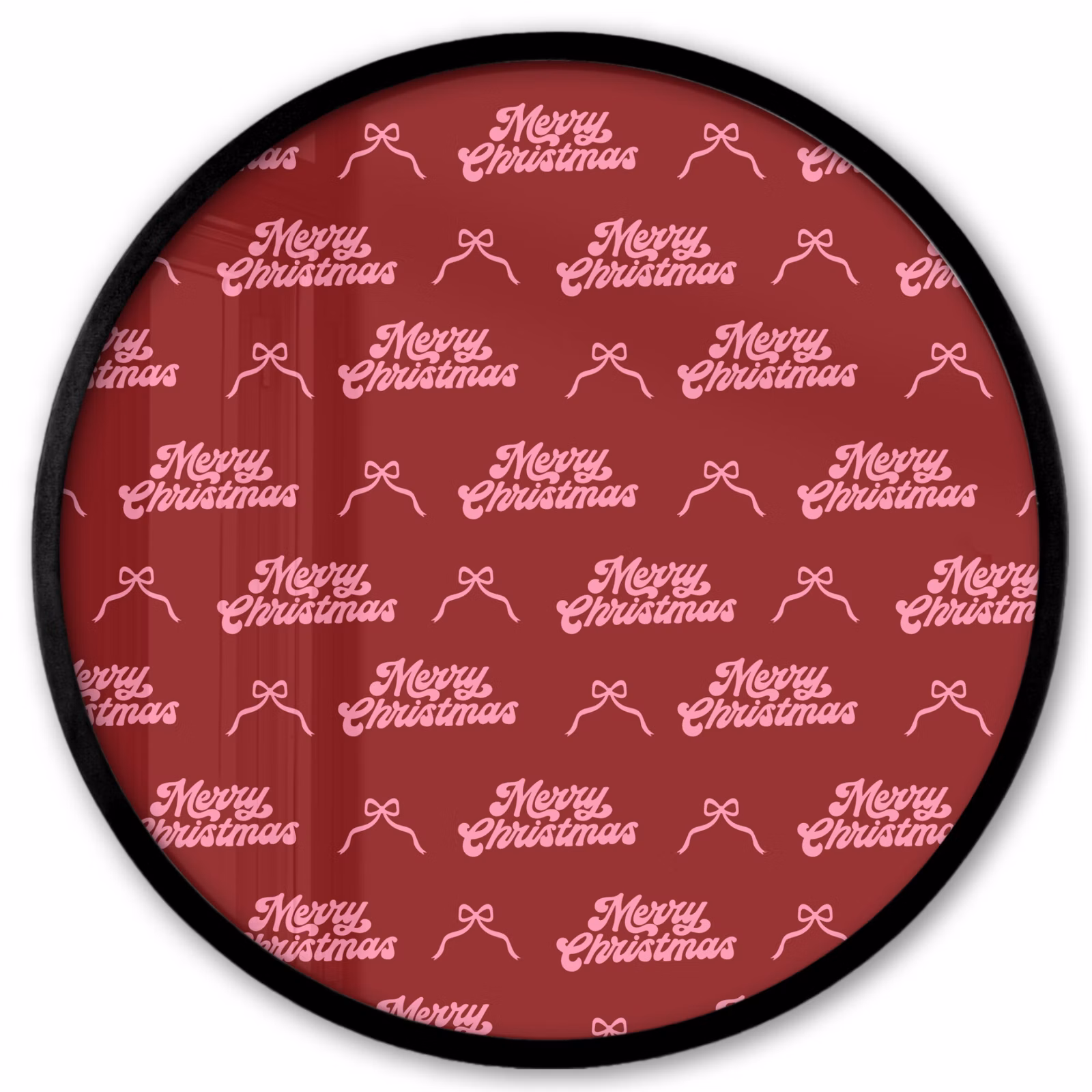 Ronde fotolijst - Tekst - Rood - Roze - Strik — 1