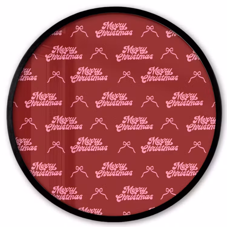 Ronde fotolijst - Tekst - Rood - Roze - Strik — 1