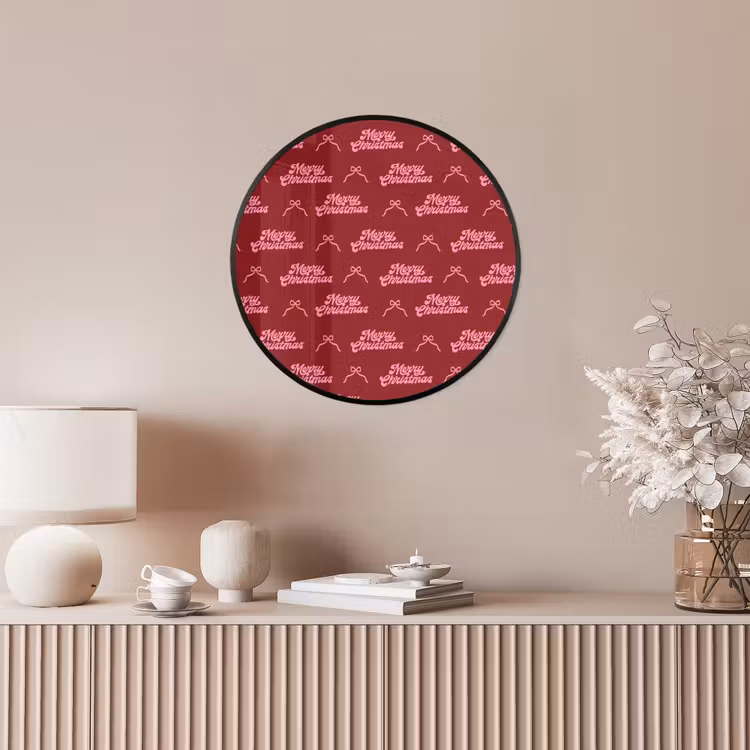 Ronde fotolijst - Tekst - Rood - Roze - Strik — 5