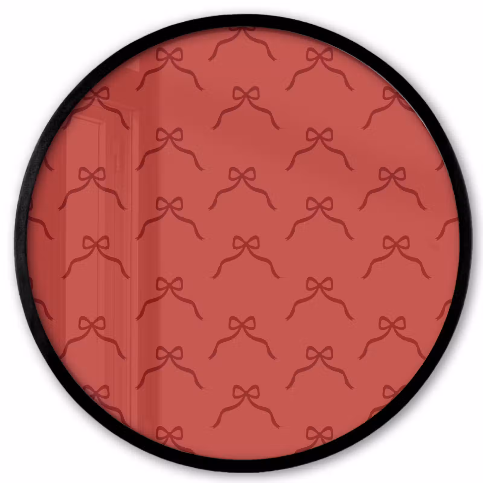 Ronde fotolijst - Strik - Rood - Kerst — 1