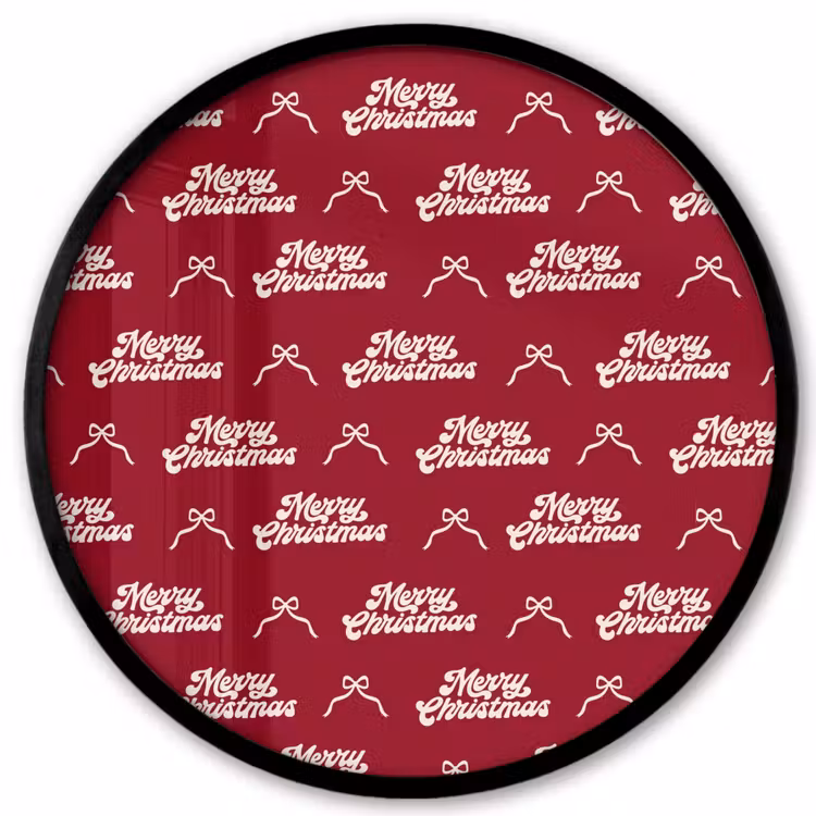 Ronde fotolijst - Tekst - Rood - Wit - Strik — 1