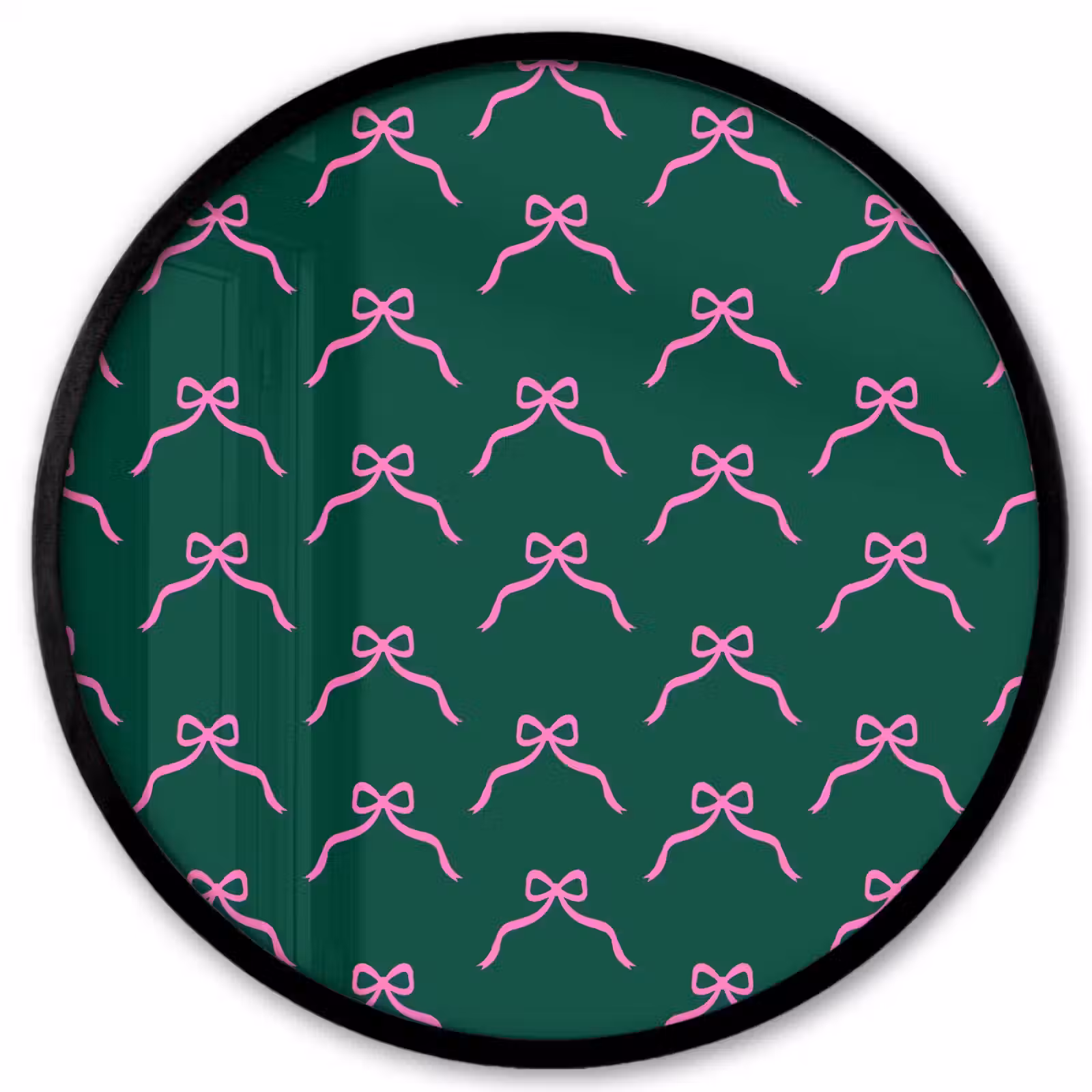 Ronde fotolijst - Kerst - Neon - Groen - Strik — 1