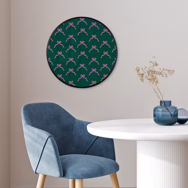 Ronde fotolijst - Kerst - Neon - Groen - Strik — 4