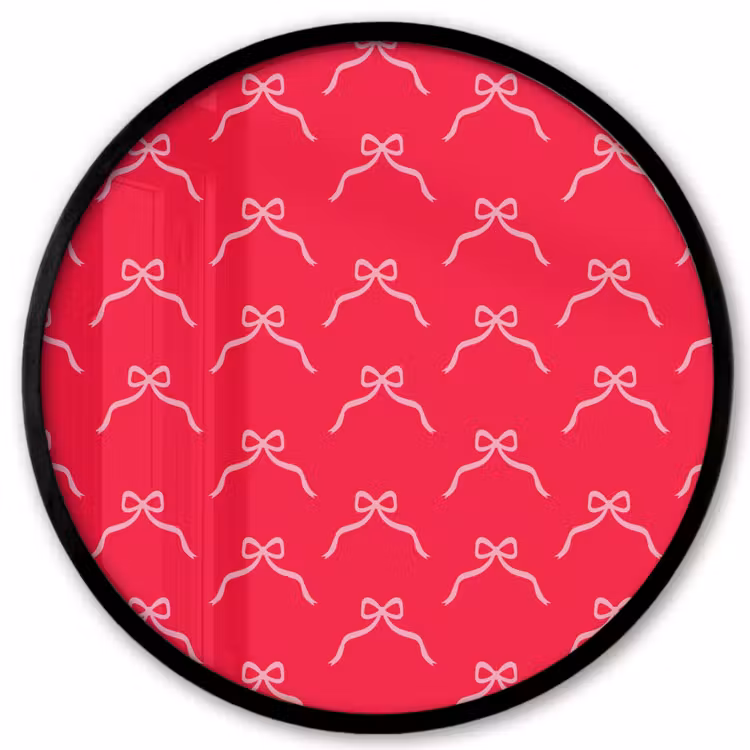 Ronde fotolijst - Strik - Rood - Kerst — 1
