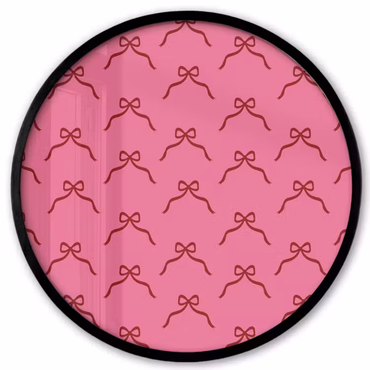 Ronde fotolijst - Strik - Rood - Roze - Kerst — 1