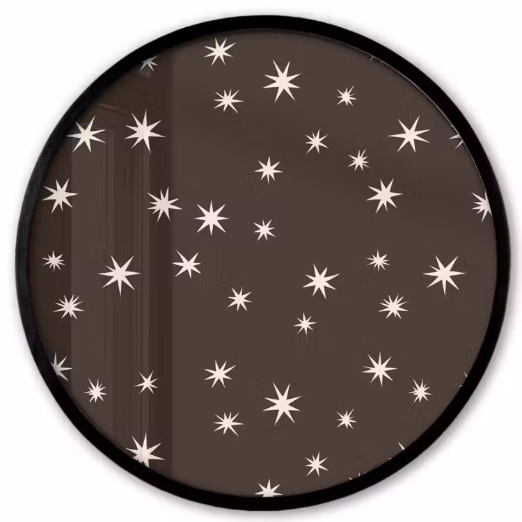 Ronde fotolijst - Bruin - Ster - Kerst — 1