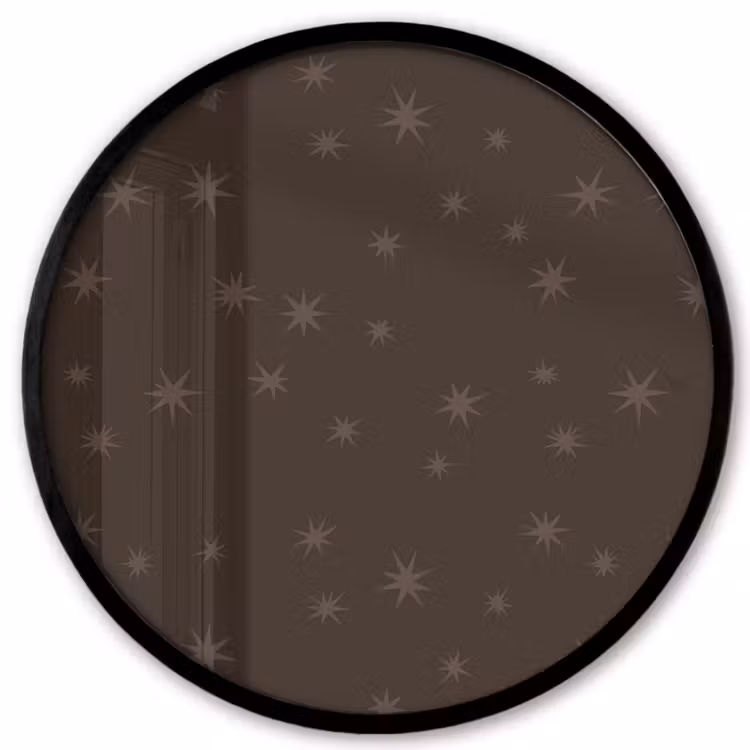 Ronde fotolijst - Bruin - Sterren - Kerst — 1