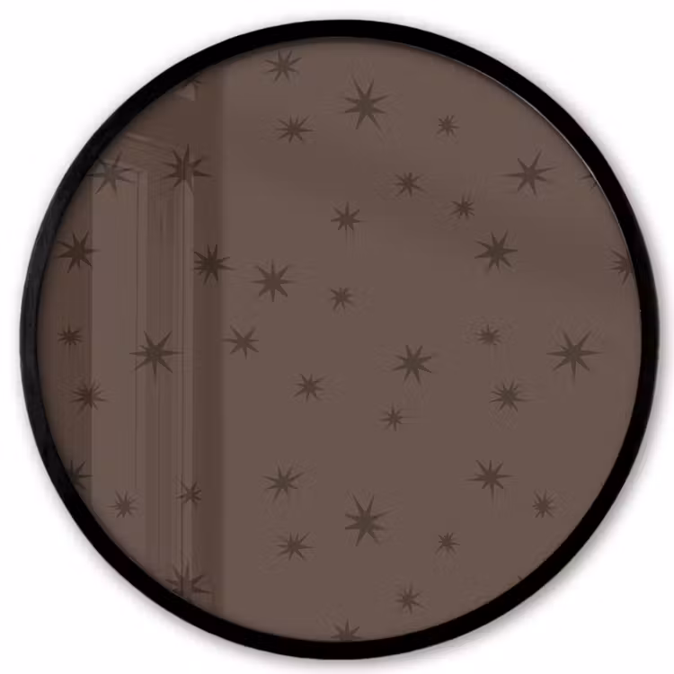 Ronde fotolijst - Ster - Bruin - Kerst — 1