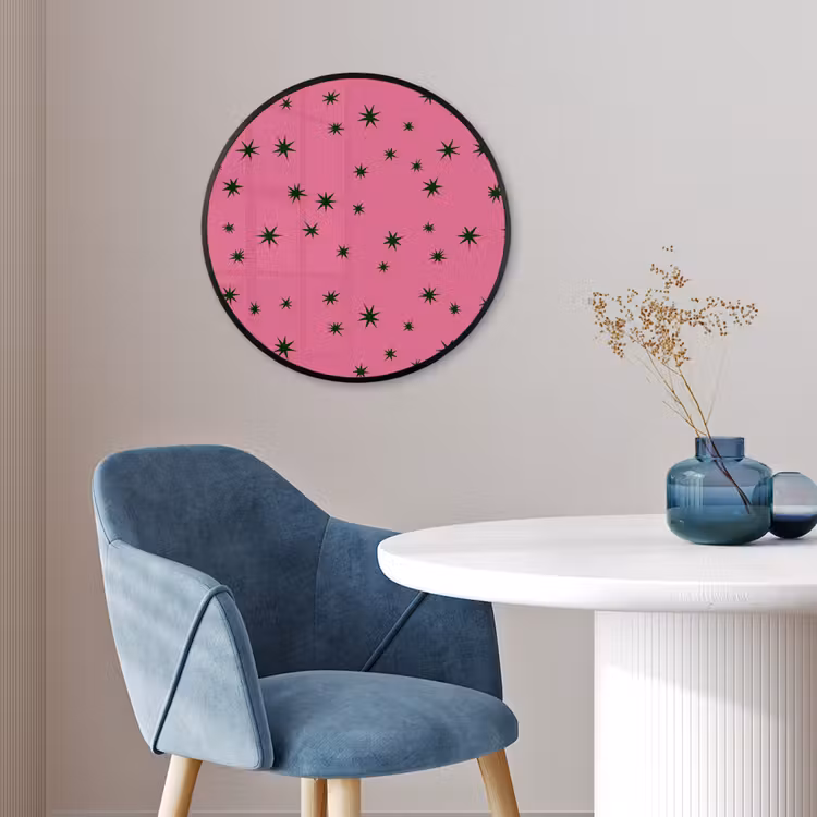 Ronde fotolijst - Ster - Groen - Roze - Kerst — 4
