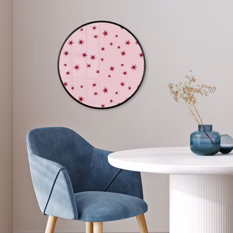 Ronde fotolijst - Ster - Roze - Rood — 4