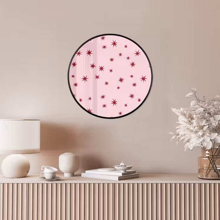 Ronde fotolijst - Ster - Roze - Rood — 5