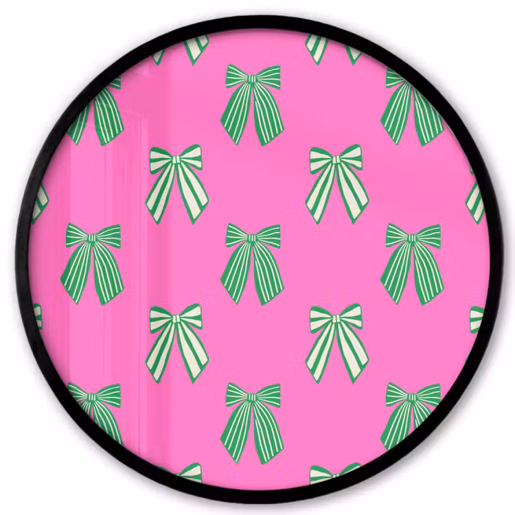 Ronde fotolijst - Strikken - Kerst - Neon - Roze - Groen — 1