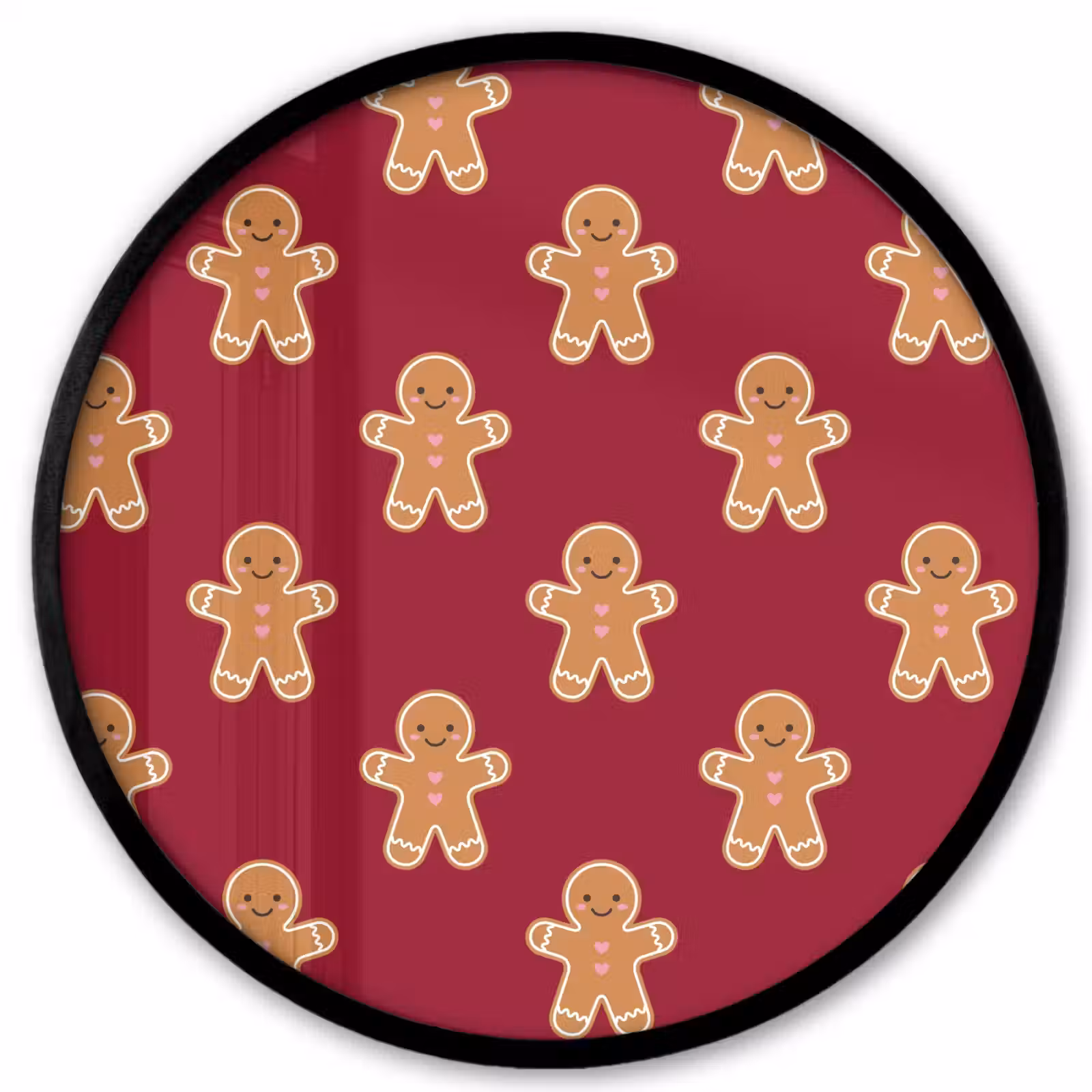 Ronde fotolijst - Peperkoek - Kerst - Rood — 1