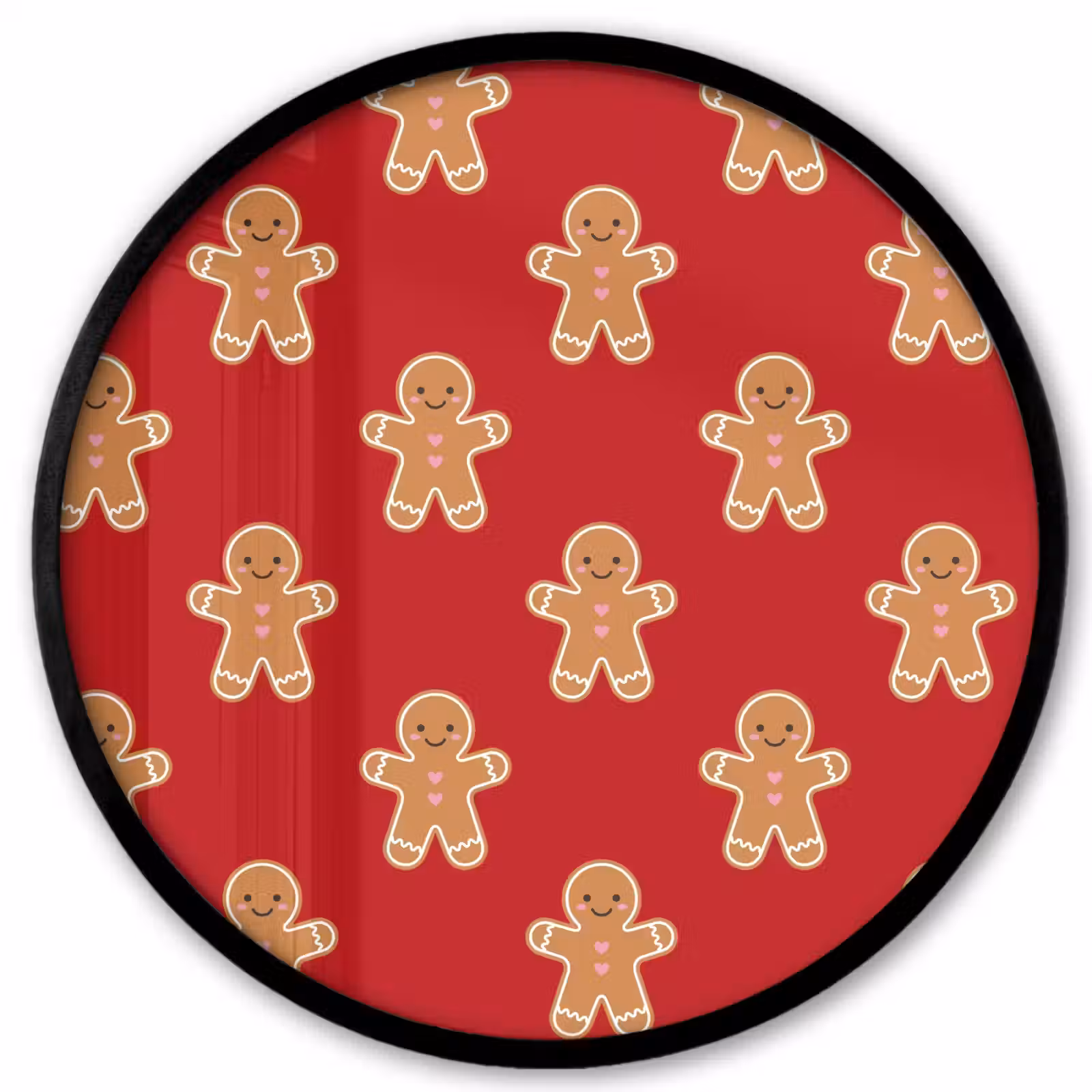 Ronde fotolijst - Peperkoek - Kerst - Rood — 1