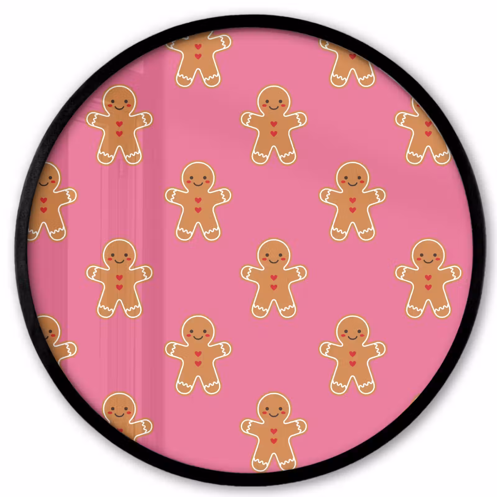 Ronde fotolijst - Peperkoek - Kerst - Roze - Bruin — 1