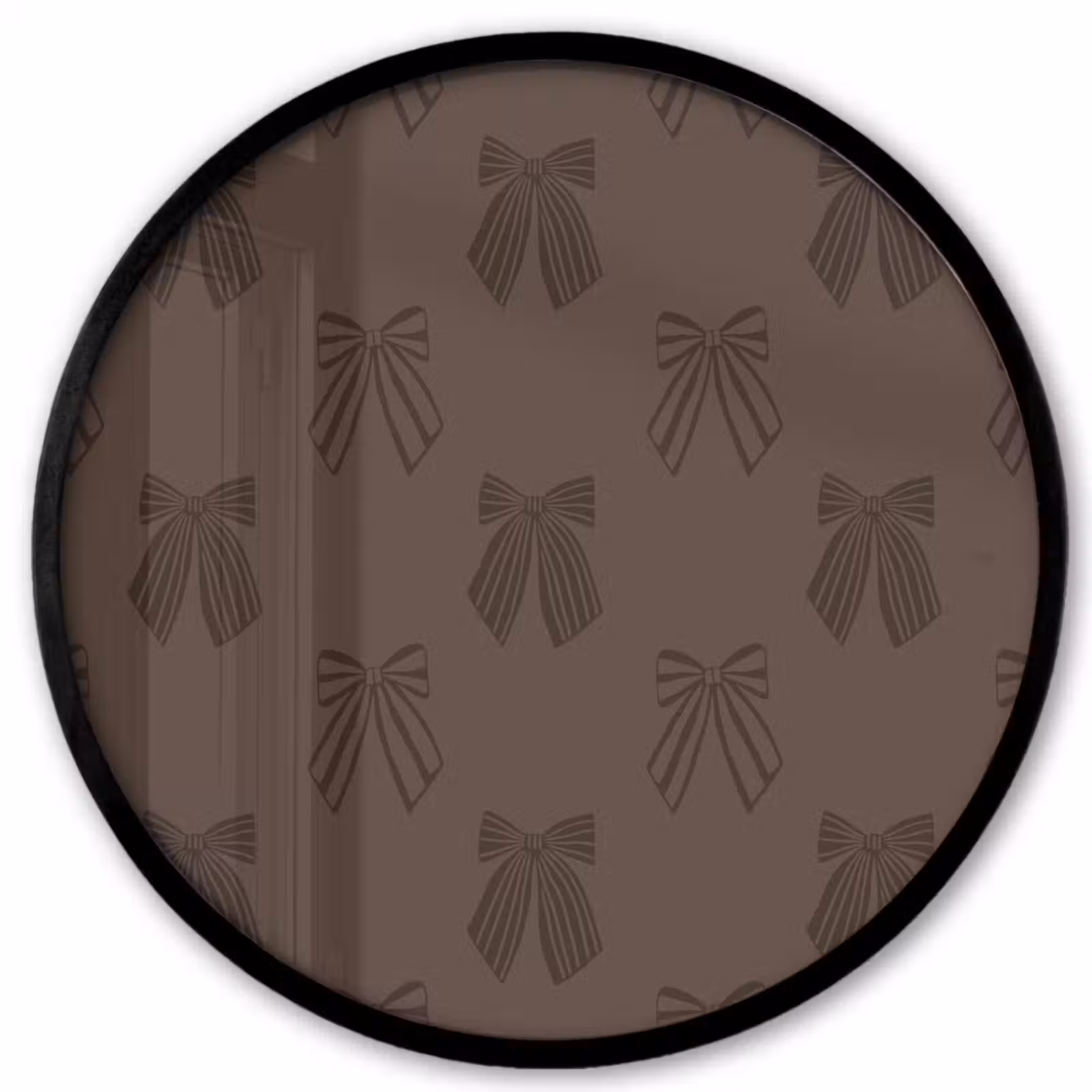 Ronde fotolijst - Strikken - Kerst - Bruin — 1