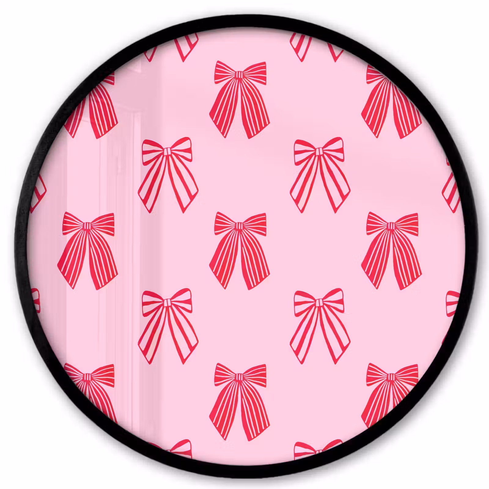 Ronde fotolijst - Strikken - Kerstmis - Roze - Rood — 1