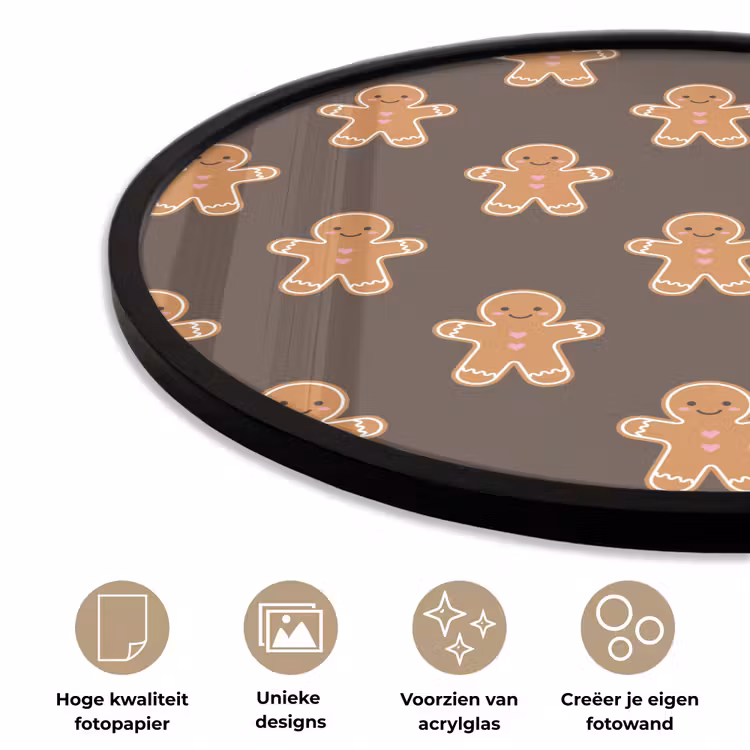 Ronde fotolijst - Peperkoek - Kerst - Bruin — 2