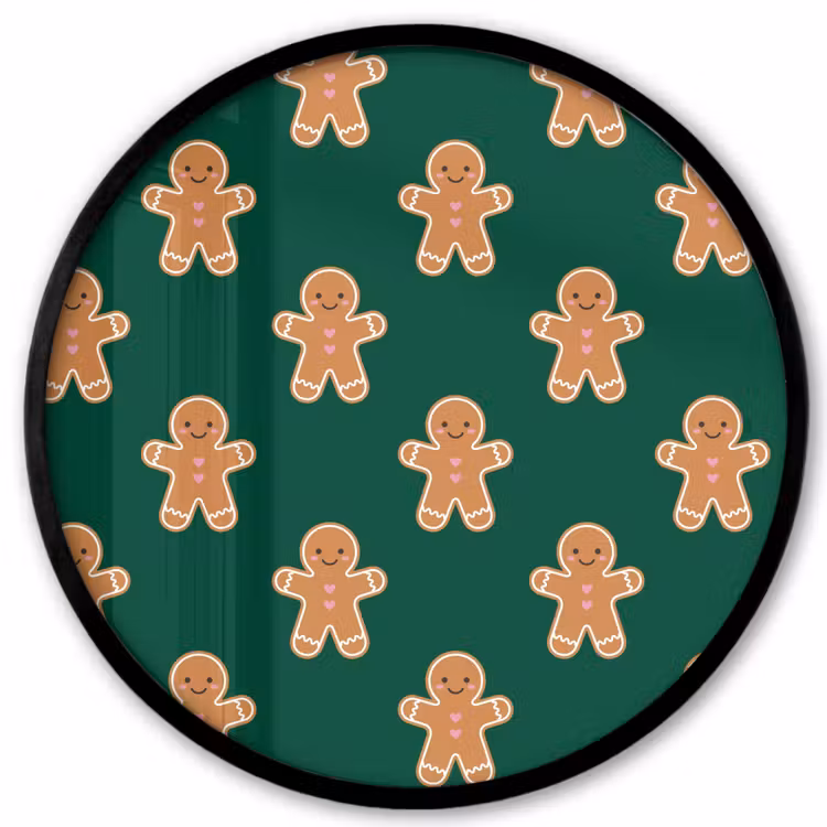 Ronde fotolijst - Peperkoek - Kerst - Groen — 1