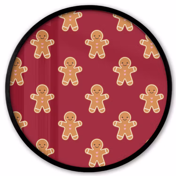 Ronde fotolijst - Peperkoek - Kerst - Rood — 1