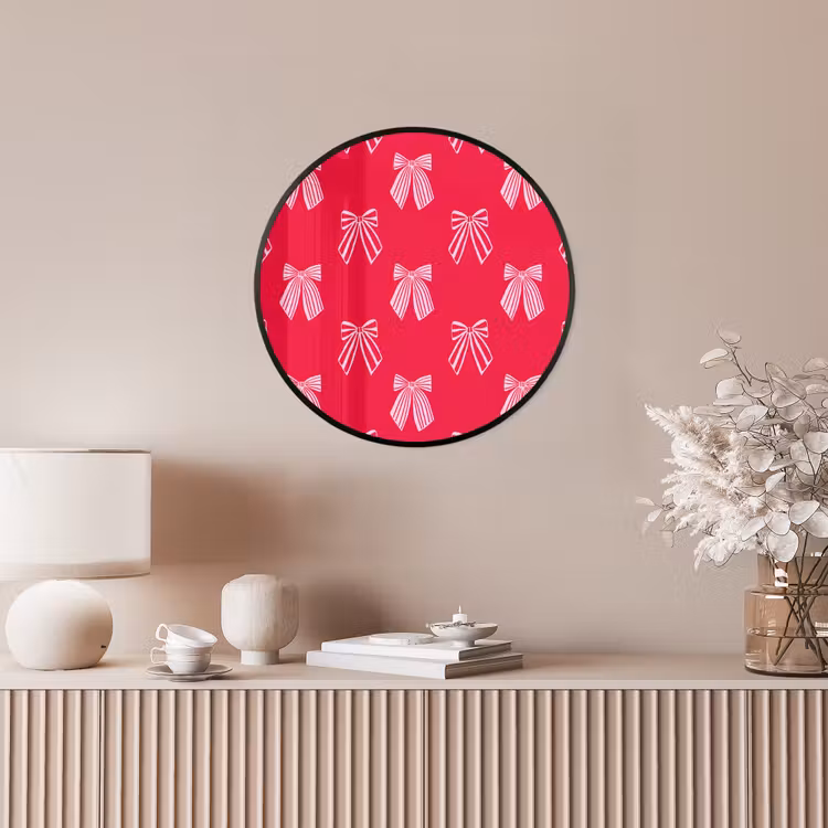 Ronde fotolijst - Strikken - Kerstmis - Rood - Roze — 5