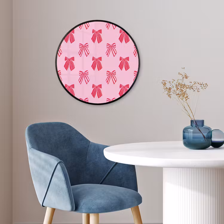 Ronde fotolijst - Strikken - Kerstmis - Roze - Rood — 4