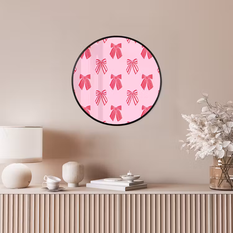 Ronde fotolijst - Strikken - Kerstmis - Roze - Rood — 5