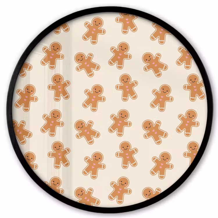 Ronde fotolijst - Peperkoek - Kerst - Crème — 1