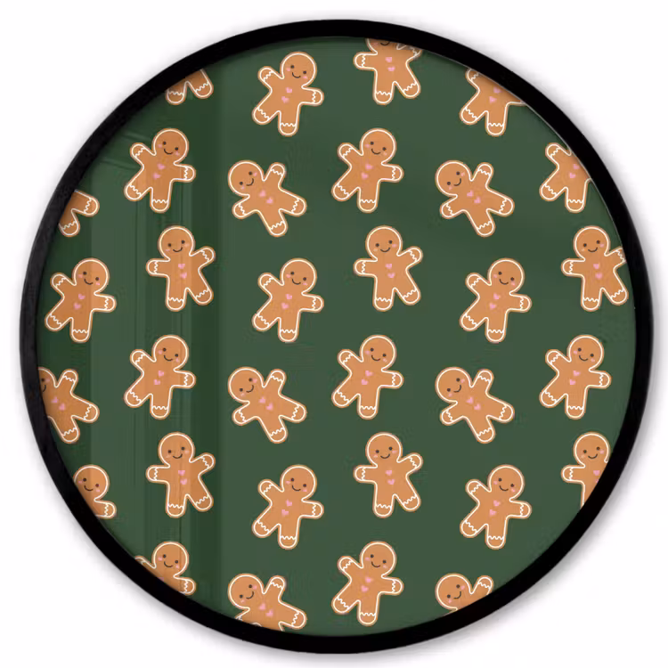 Ronde fotolijst - Peperkoek - Kerst - Groen - Bruin — 1