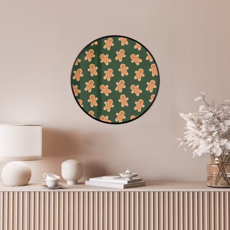 Ronde fotolijst - Peperkoek - Kerst - Groen - Bruin — 5